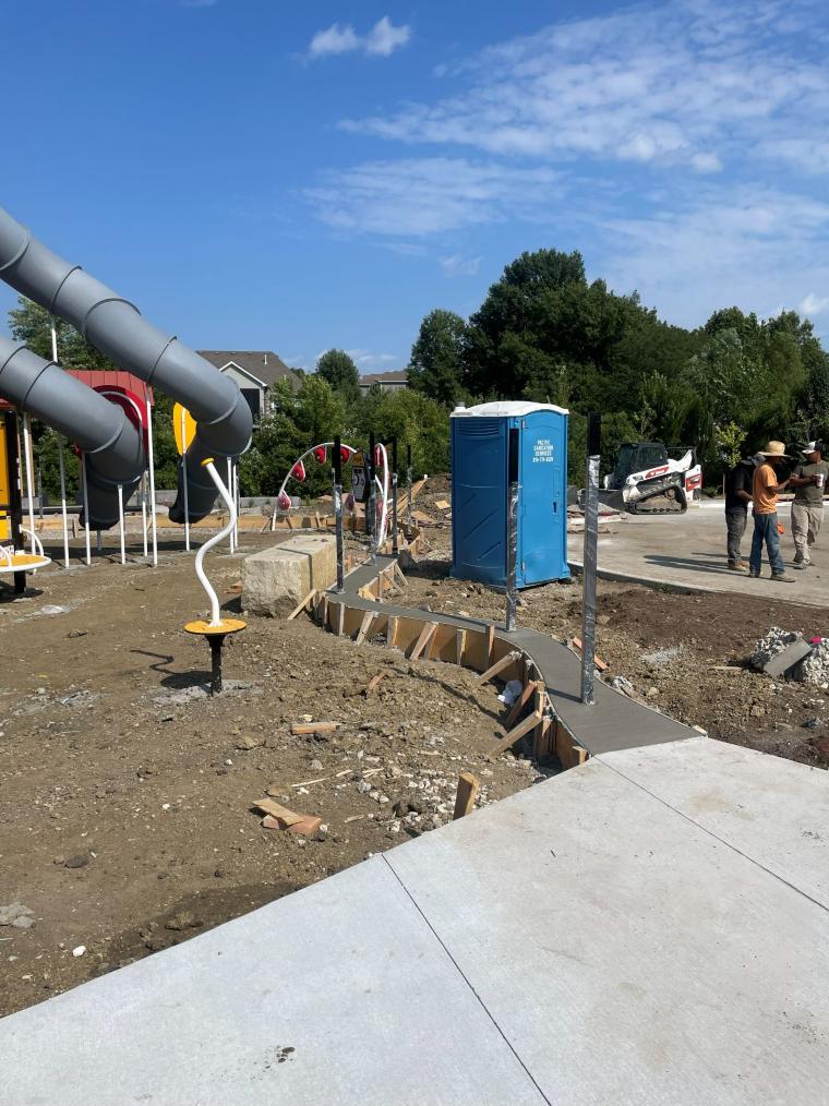 B&B Park Playground — Park Development concrete project by Kansas Construction Services