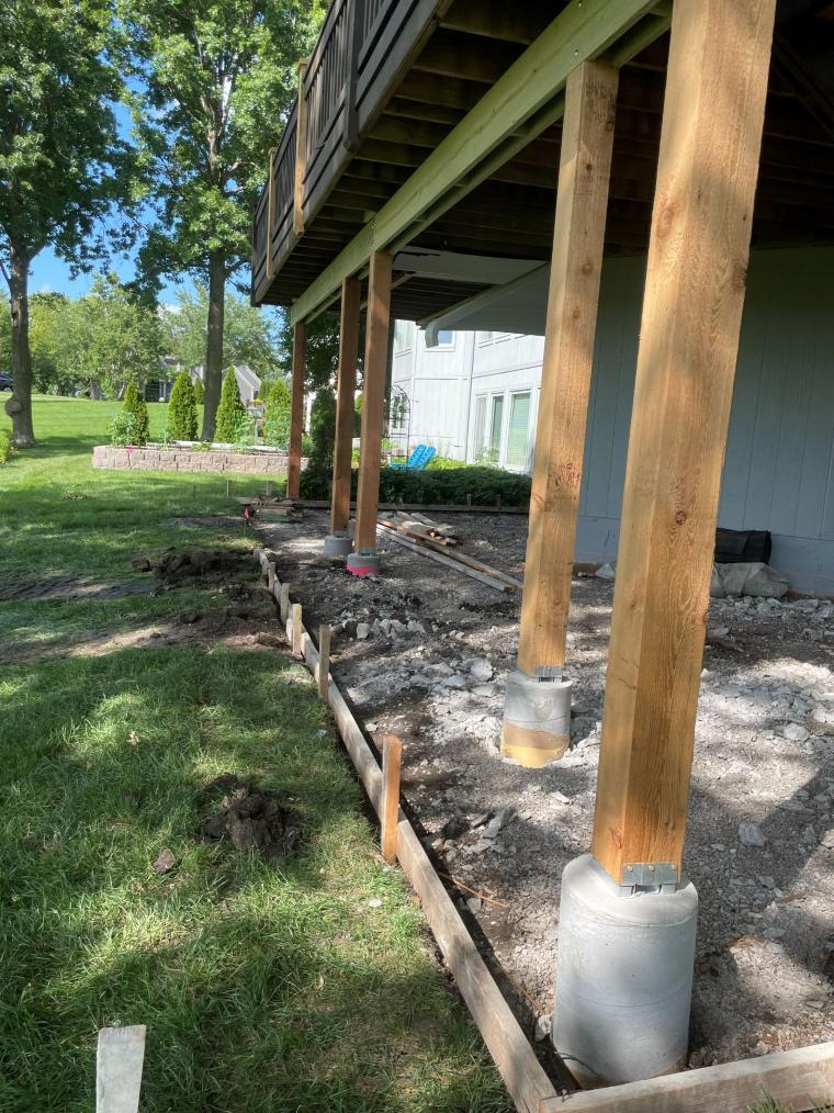 Backyard Patio — Residential concrete project by Kansas Construction Services