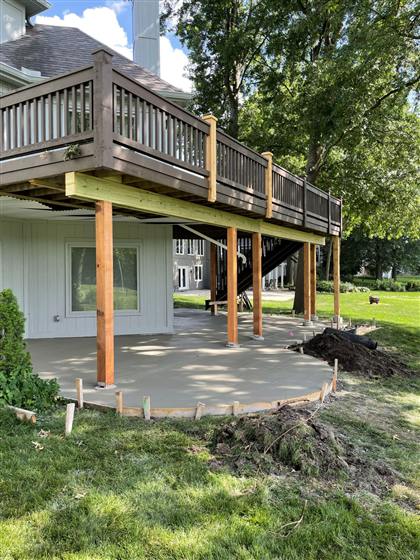 Backyard Patio photo 2 of 7 - Residential concrete work by Kansas Construction Services