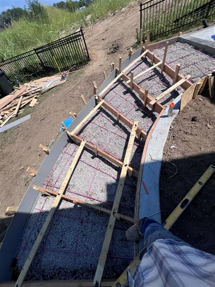 Backyard Patio photo 6 of 7 - Residential concrete work by Kansas Construction Services