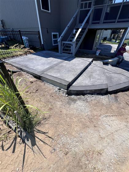 Backyard Patio photo 7 of 7 - Residential concrete work by Kansas Construction Services