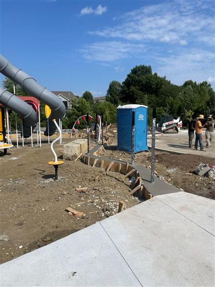 B&B Park Playground - Park Development concrete project by Kansas Construction Services