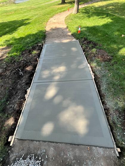 Golf Course Pathways - Commercial concrete project by Kansas Construction Services