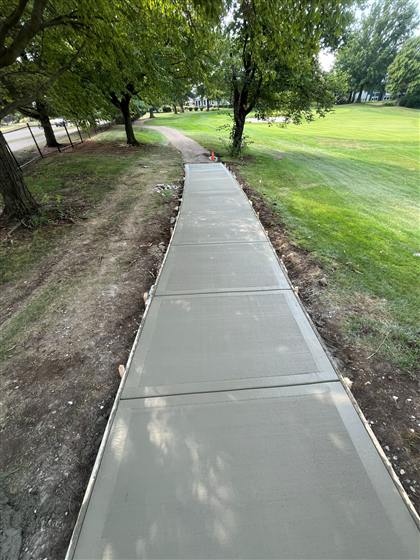 Golf Course Pathways photo 2 of 5 - Commercial concrete work by Kansas Construction Services