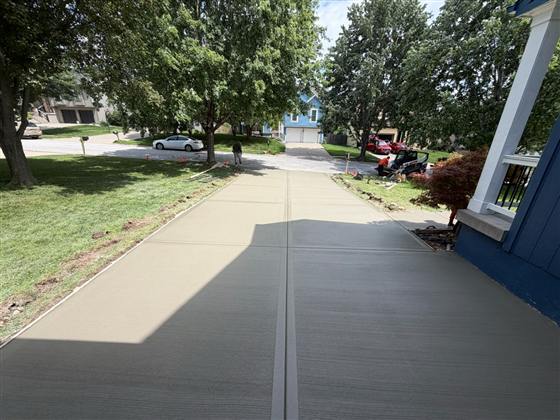 Residential Driveway - Residential concrete project by Kansas Construction Services