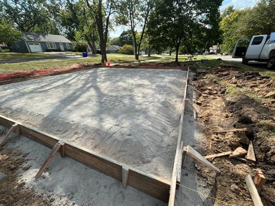 Robinson Park Court photo 3 of 6 - Post-Tension & Sports Surfacing concrete work by Kansas Construction Services
