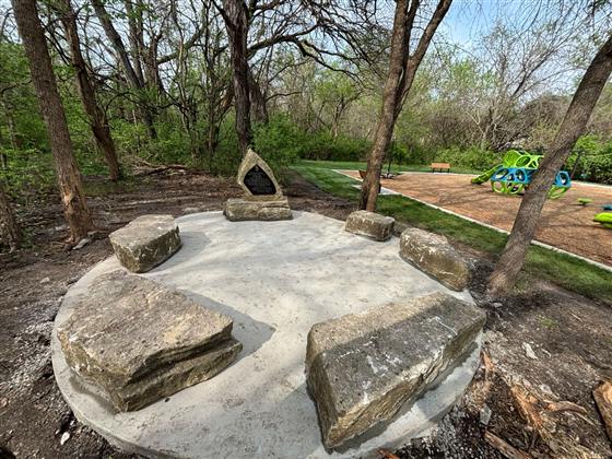 Trail Work & Memorial Pad - Park Development concrete project by Kansas Construction Services