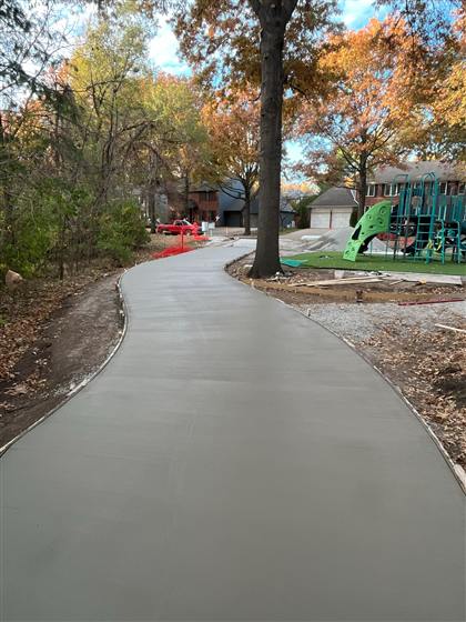 Trail Work & Memorial Pad photo 7 of 11 - Park Development concrete work by Kansas Construction Services