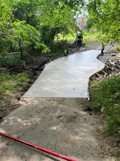 Trail Work & Memorial Pad photo 10 of 11 - Park Development concrete work by Kansas Construction Services