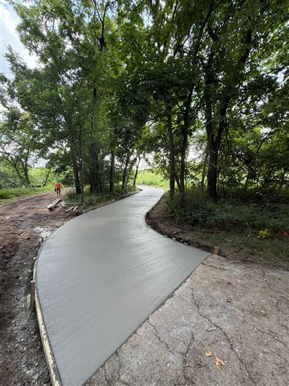 Trail Work & Memorial Pad photo 11 of 11 - Park Development concrete work by Kansas Construction Services